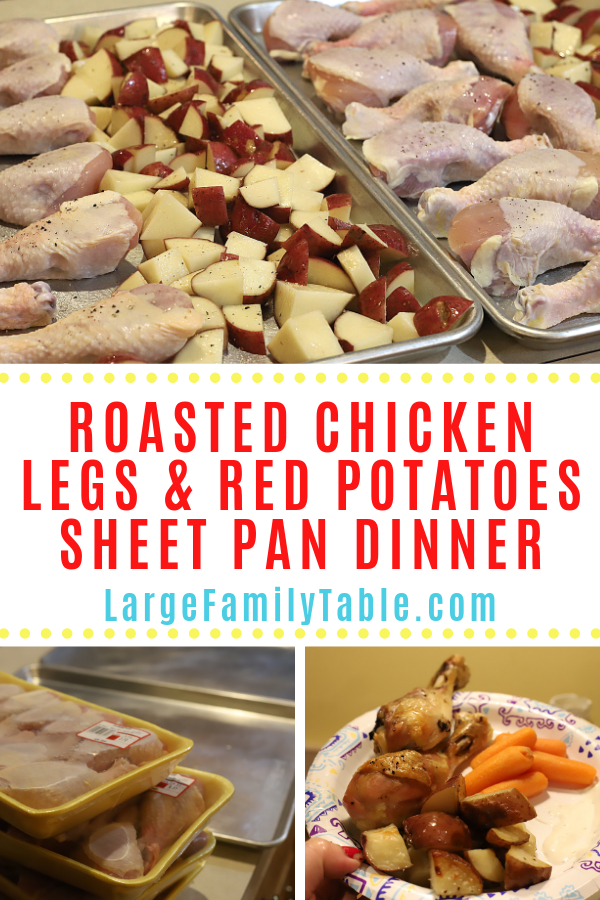 Roasted Chicken Legs and Red Potatoes Sheet Pan Dinner