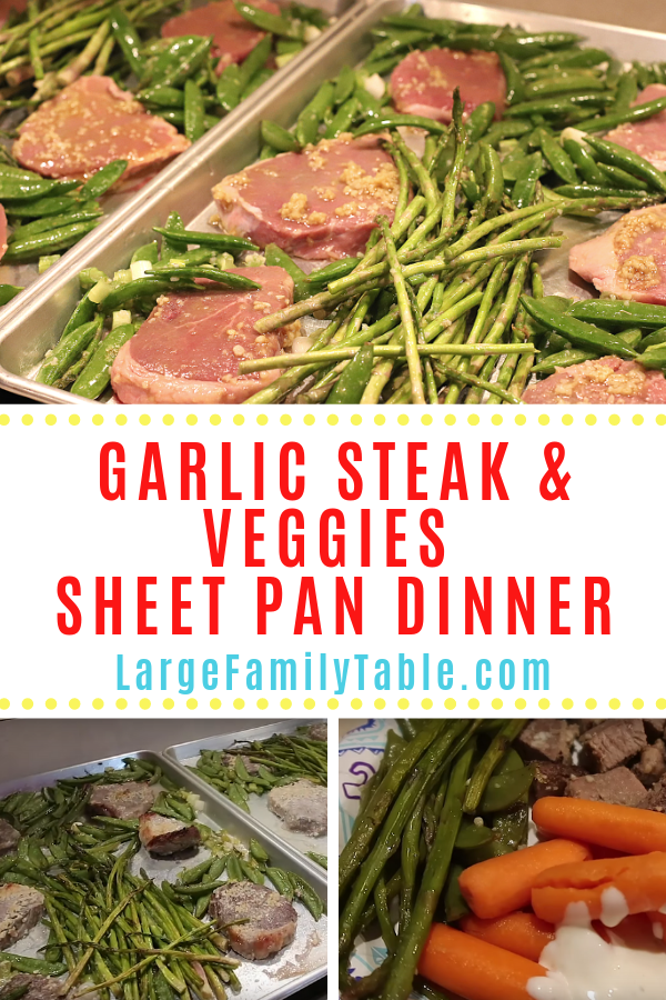 Garlic Steak & Veggies Sheet Pan Dinner