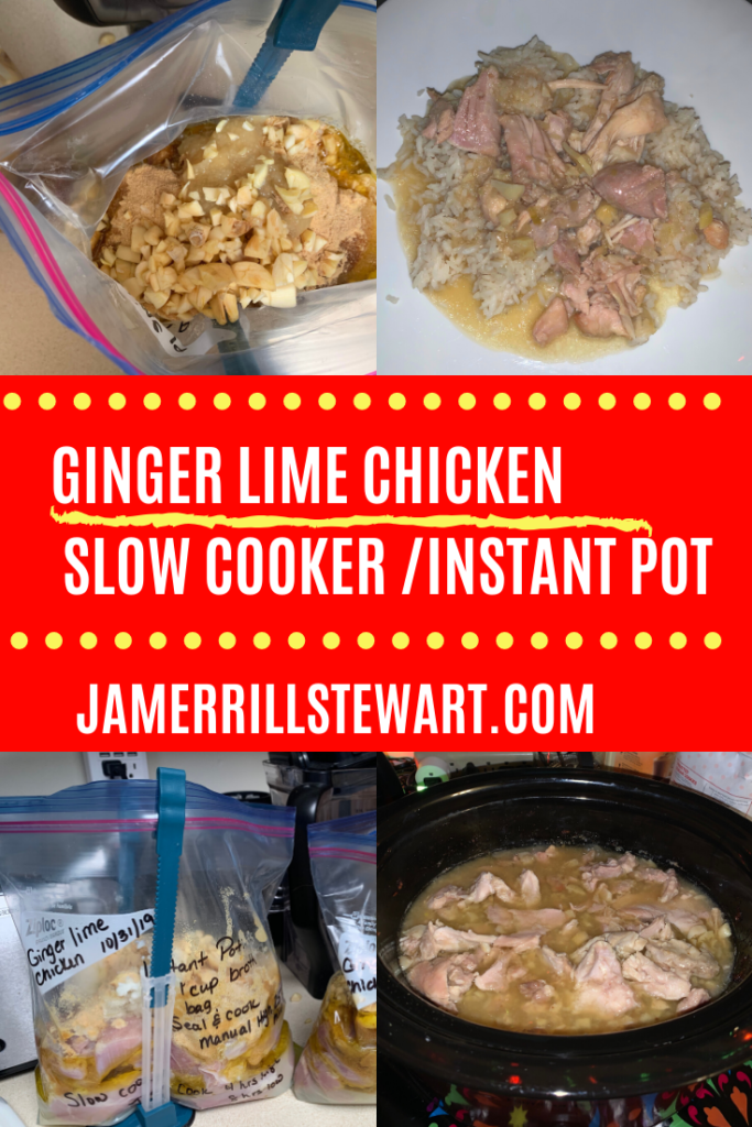 Ginger Lime Chicken | Slow Cooker or Instant Pot | Large Family Table