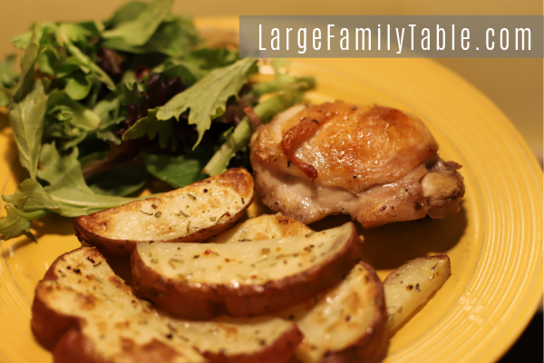 Italian Bone-In Chicken Thighs Sheet Pan Dinner