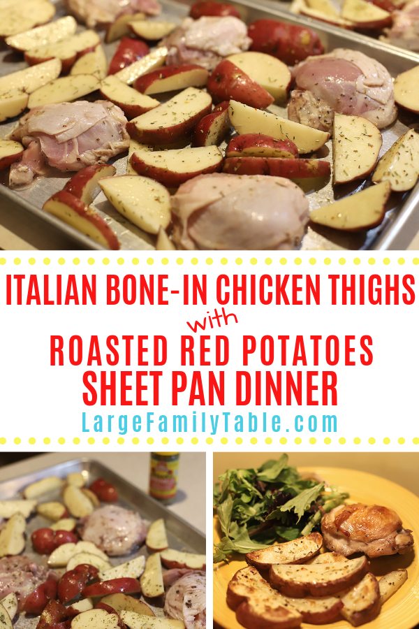 Italian Bone In Chicken Thighs Sheet Pan Dinner Large