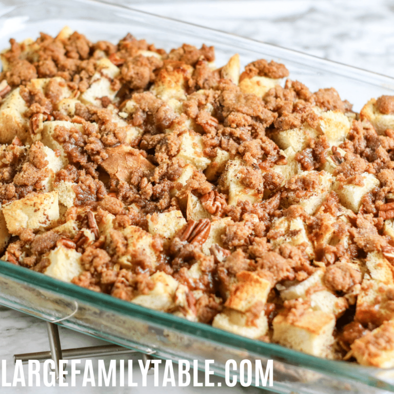 Pecan Overnight French Toast Casserole | Large Family Table