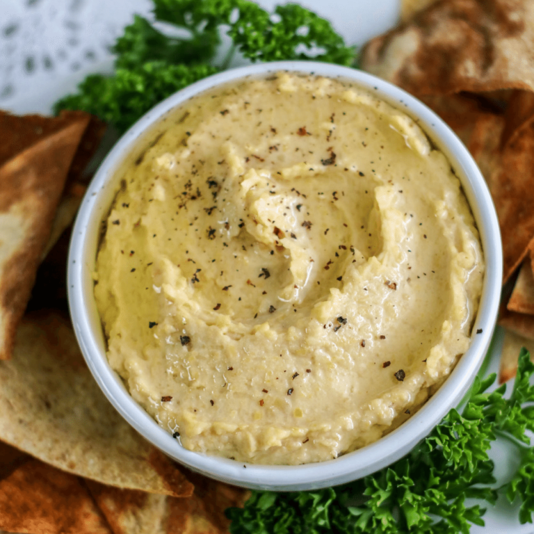 Roasted Garlic Hummus Recipe | Large Family Table