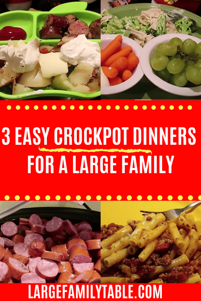 Easy Crockpot Dinners For A Big Family Large Family Table