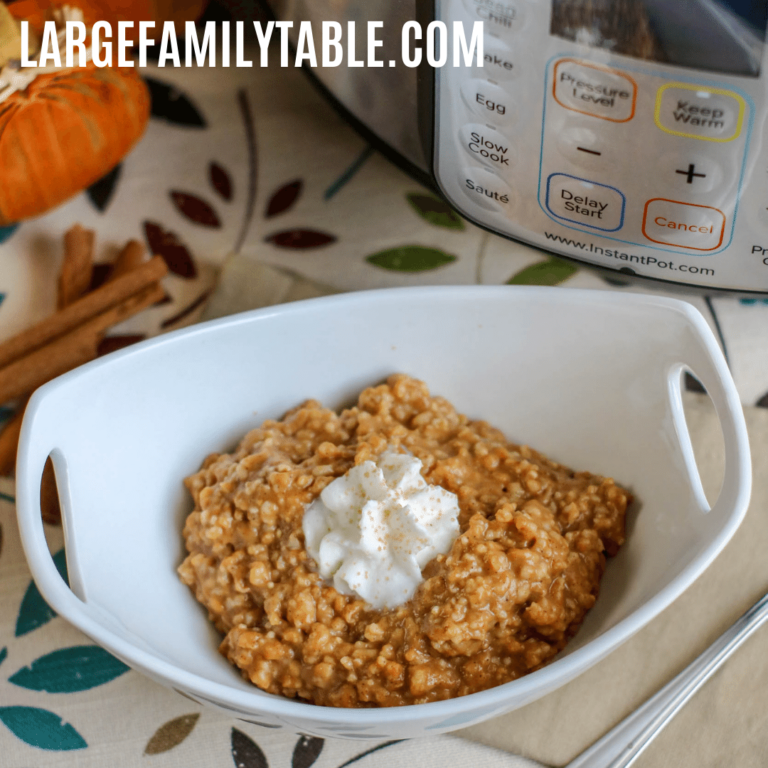 Instant Pot Pumpkin Spice Oatmeal