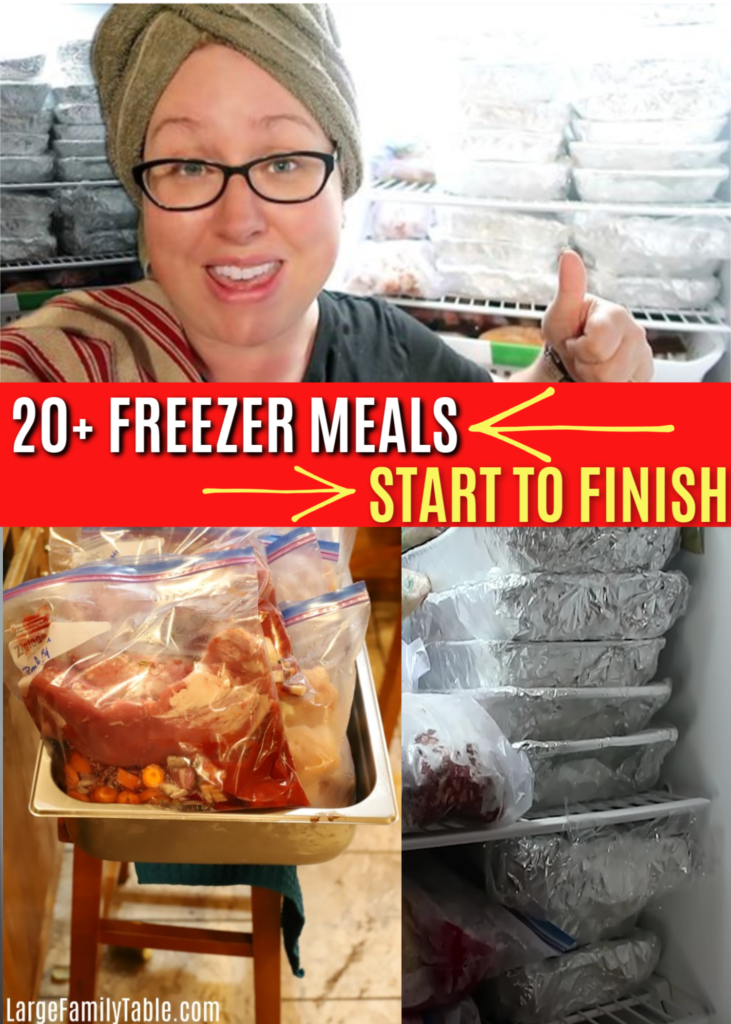 20+ FREEZER MEALS START TO FINISH - Large Family Table