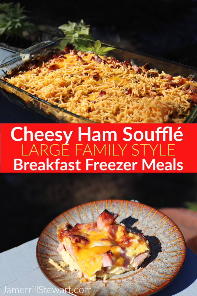 Cheesy Ham Soufflé | Large Family Breakfast Freezer Meals!