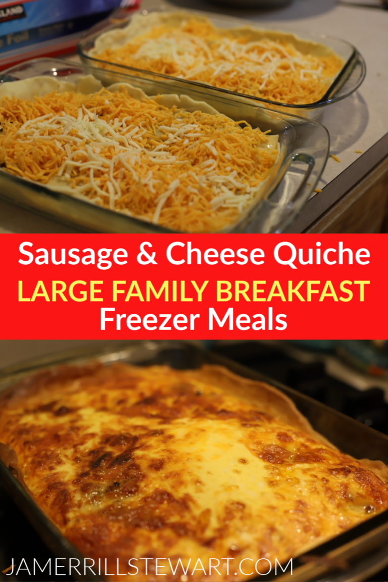 Sausage & Cheese Quiche | Breakfast Freezer Meals