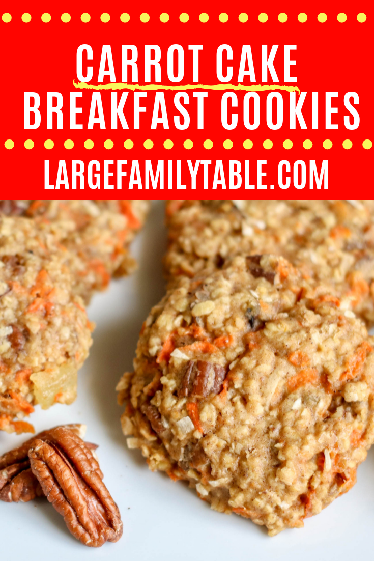 CARROT CAKE BREAKFAST COOKIES – YAY!