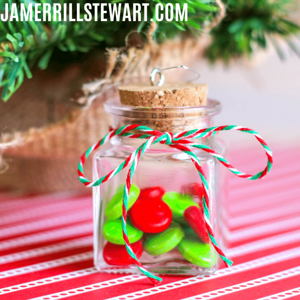 Homemade Christmas Candy Jar Ornaments Craft