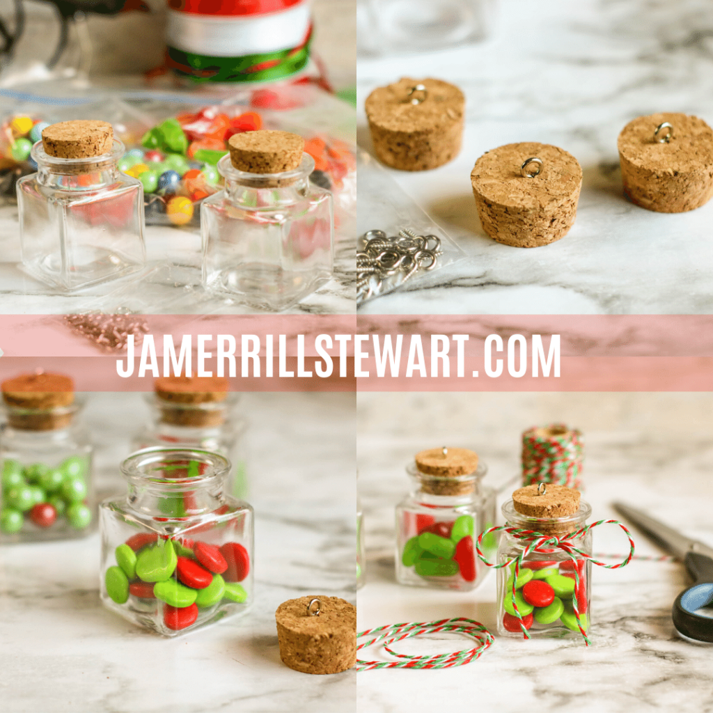 Homemade Christmas Candy Jar Ornaments Craft