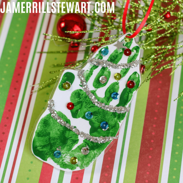 Christmas Tree Handprint Ornament | JamerrillStewart.Com