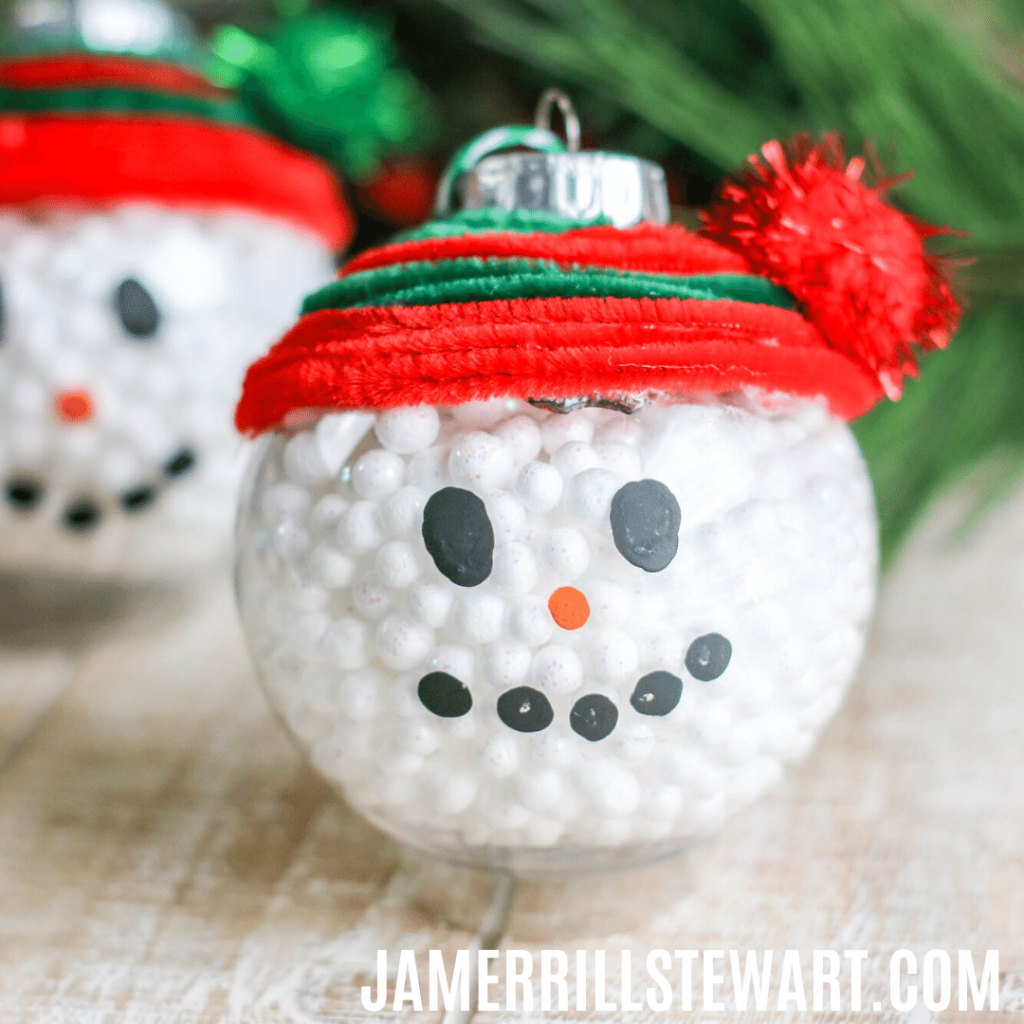 Clear Filled Snowman Ornament | JamerrillStewart.Com