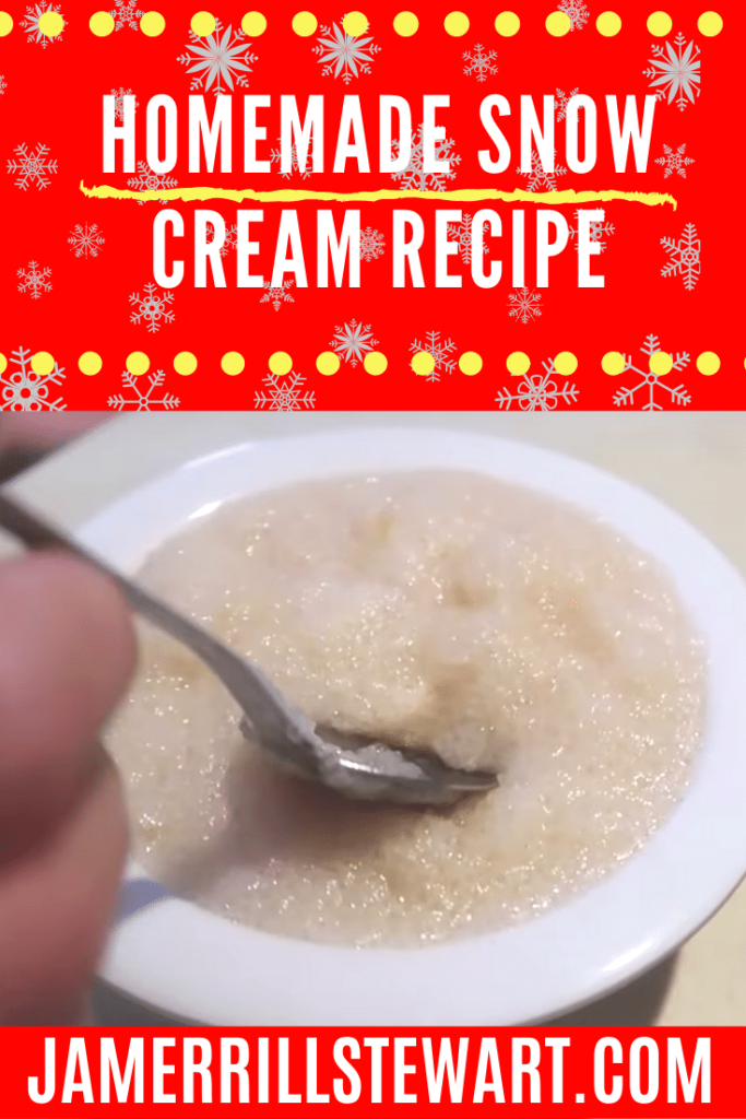 Homemade Snow Cream Recipe