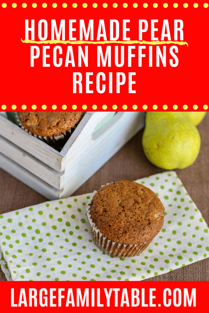 Homemade Pear Pecan Muffins Recipe!