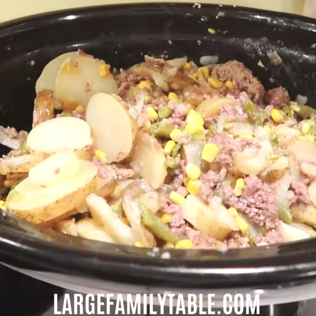 Large Family Beef & Potato Slow Cooker Dinner