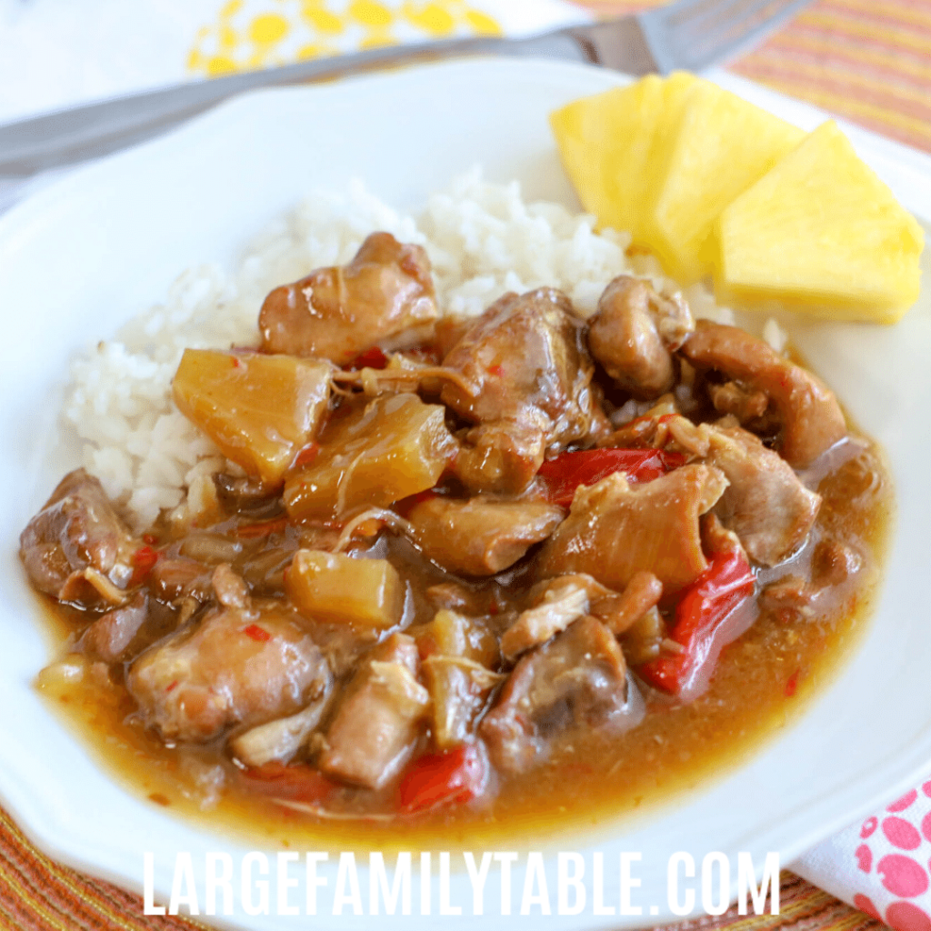 Instant Pot Hawaiian Chicken | LargeFamilyTable.Com