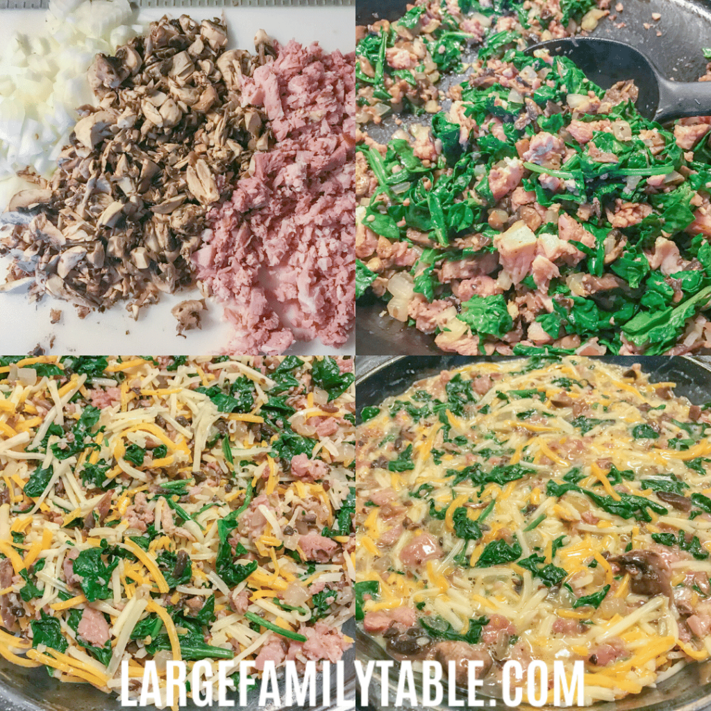 Low Carb Spinach,Mushroom, & Ham Quiche Recipe