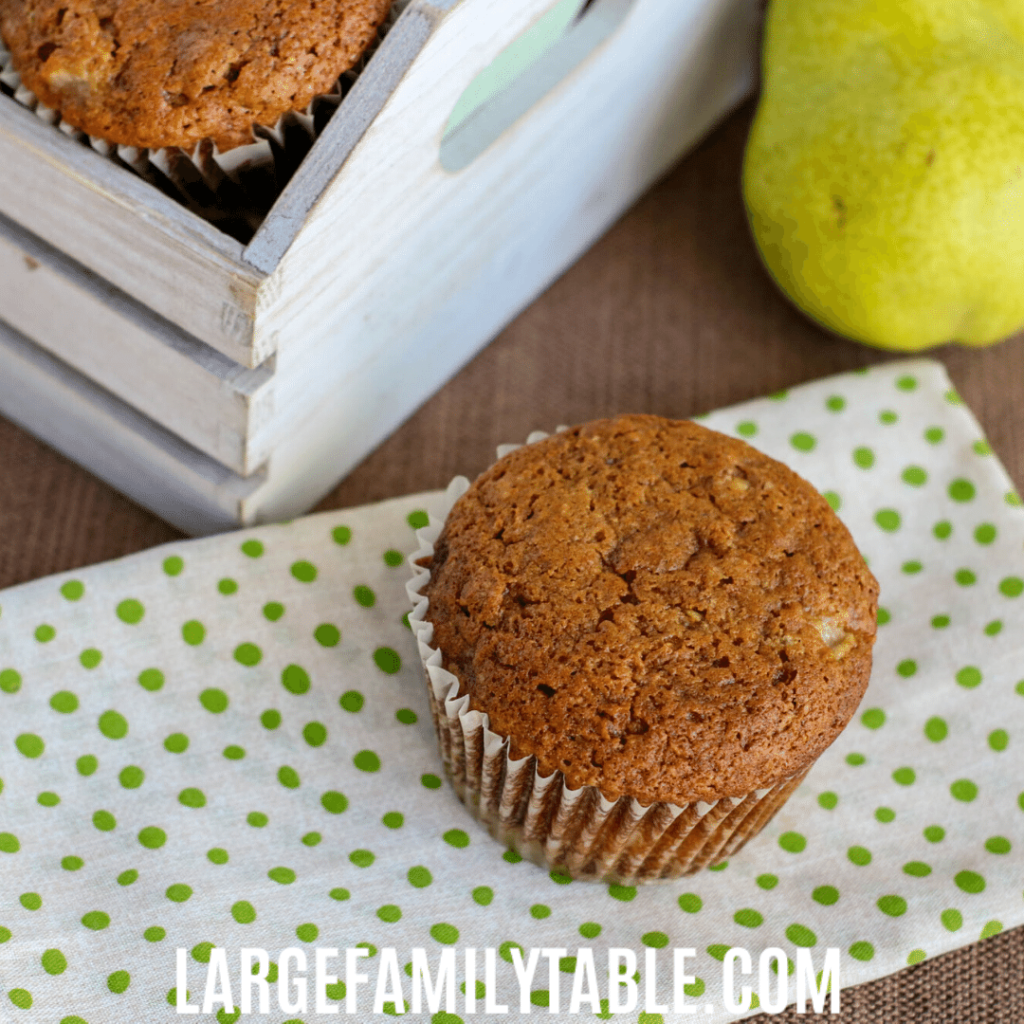 Homemade Pear Pecan Muffins Recipe!