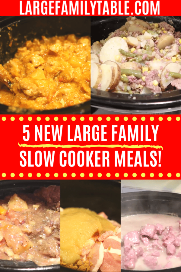 5 New Large Family Slow Cooker Meals