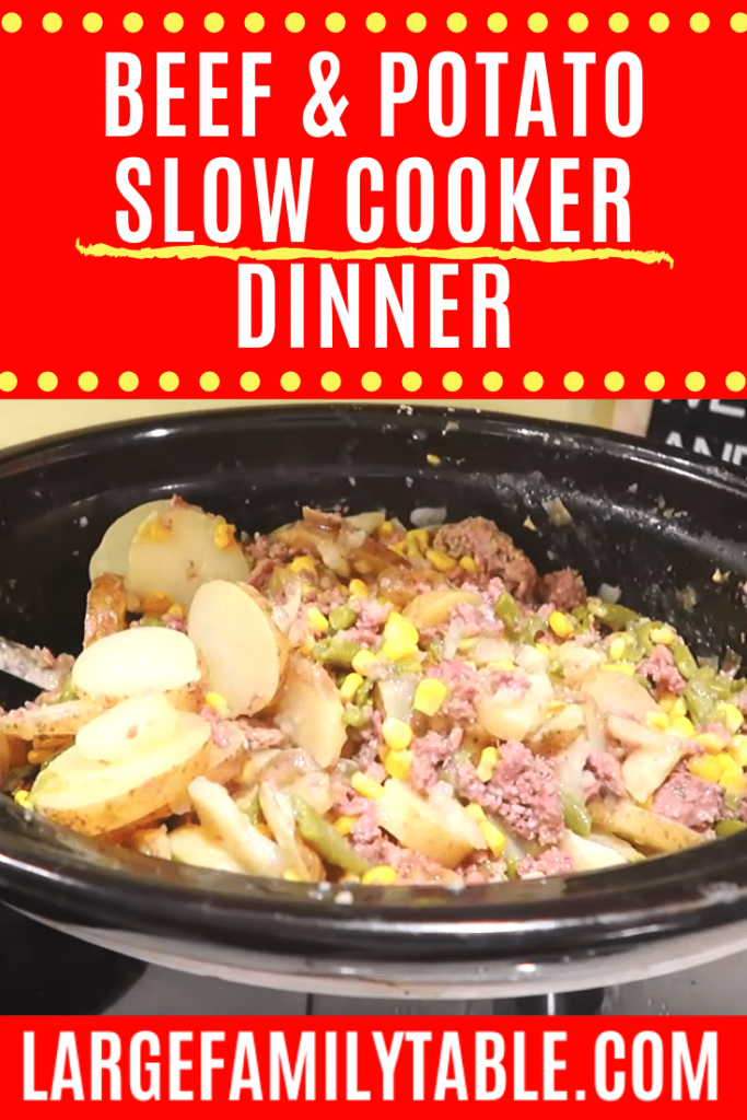 LARGE FAMILY BEEF & POTATO SLOW COOKER DINNER