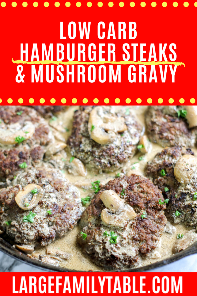 Low Carb Hamburger Steaks and Mushroom Gravy