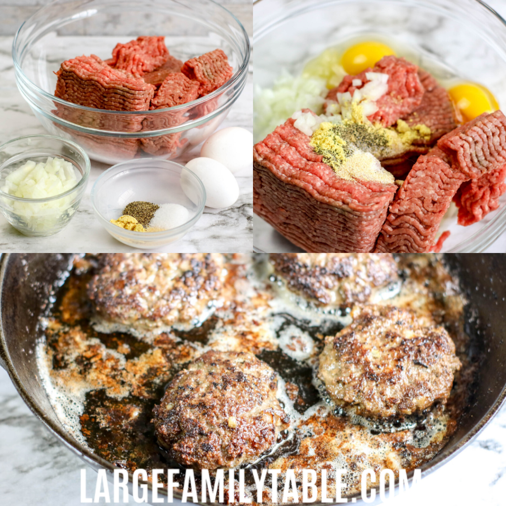 Low Carb Hamburger Steaks and Mushroom Gravy