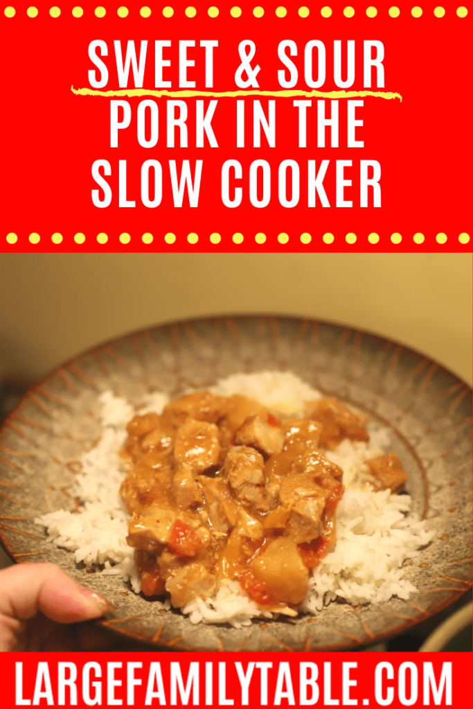 LARGE FAMILY SWEET AND SOUR PORK IN THE SLOW COOKER