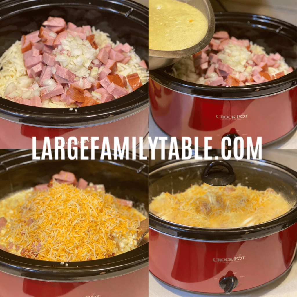 Large Family Slow Cooker Hash Brown Casserole