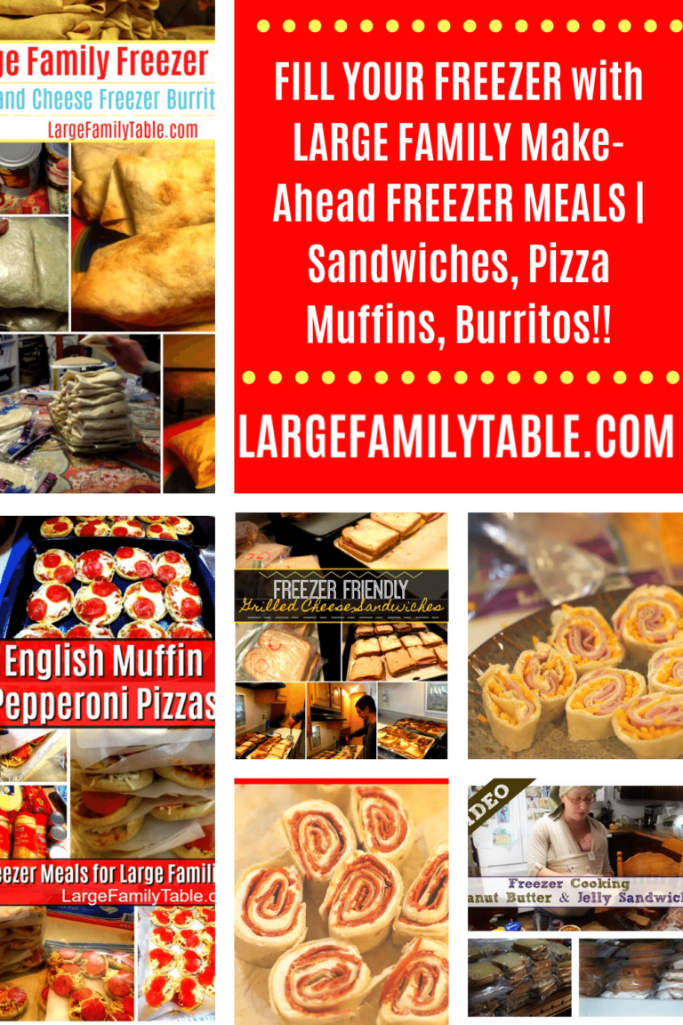 FILL YOUR FREEZER with LARGE FAMILY Make-Ahead FREEZER MEALS | Sandwiches, Pizza Muffins, Burritos!!