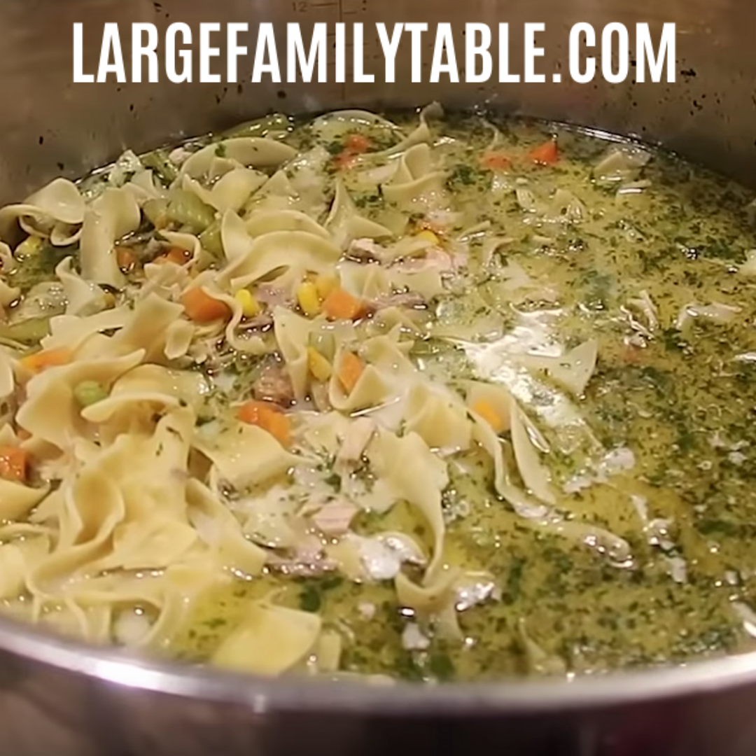 Leftover Turkey Noodle Soup | LargeFamilyTable.Com