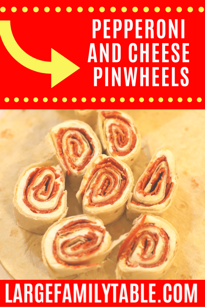 Pepperoni and Cheese Pinwheels | Large Family Freezer Meals