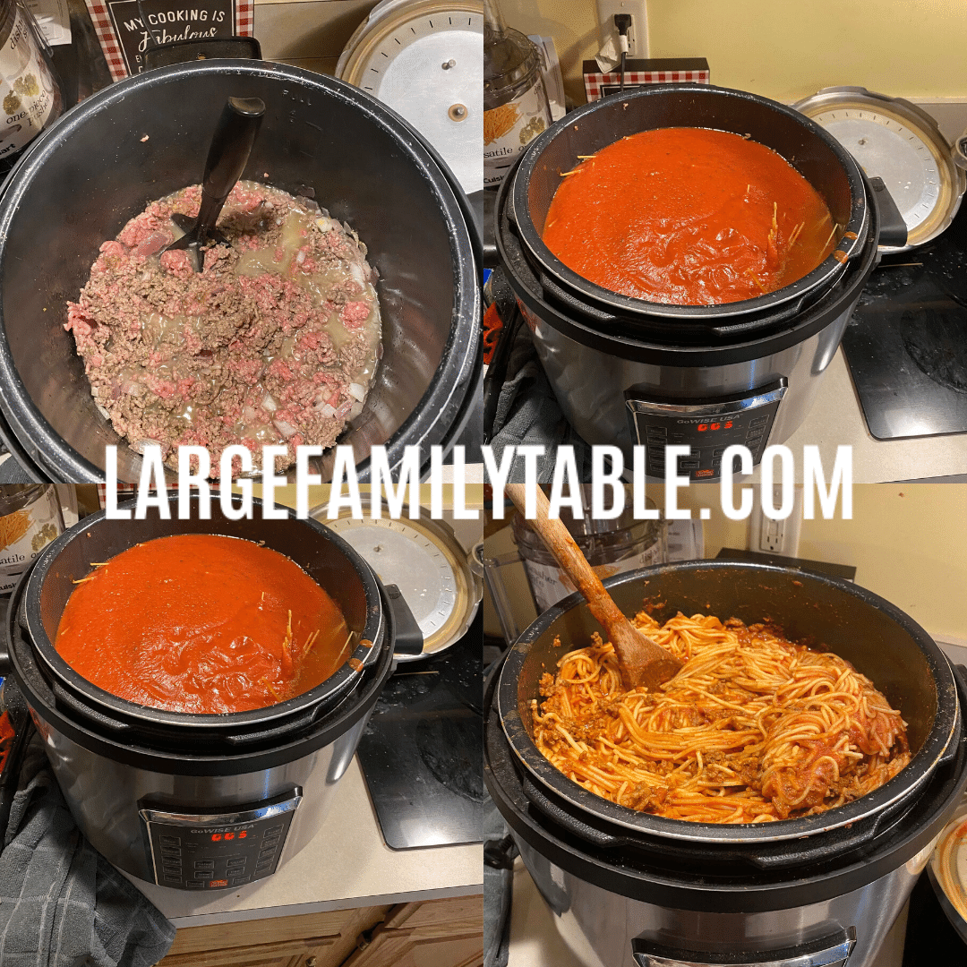 Large Family 8 Qt Instant Pot Spaghetti + 14 Qt Electric Pressure Cooker