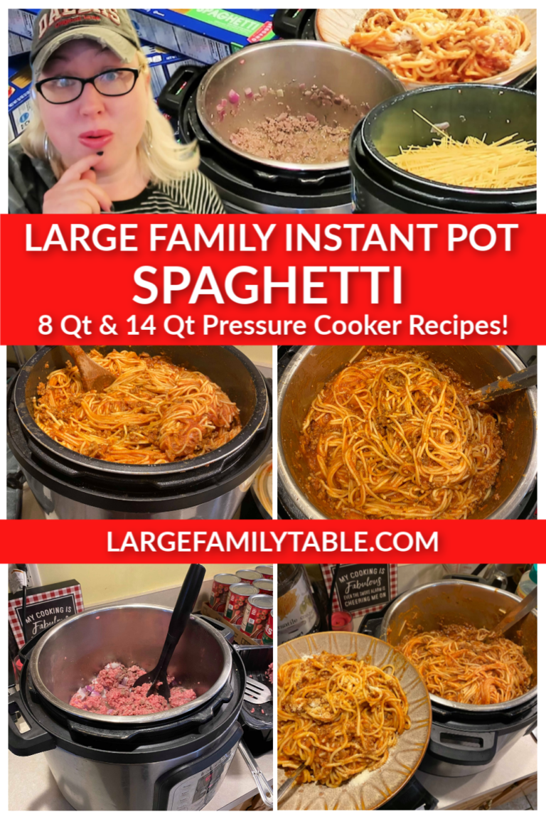 Large Family Size 8 Qt Instant Pot Spaghetti + 14 Qt Electric Pressure Cooker Recipe