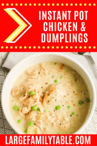 Instant Pot Chicken and Dumplings | LargeFamilyTable.Com