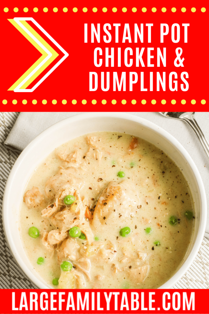 Large Family Instant Pot Chicken and Dumplings