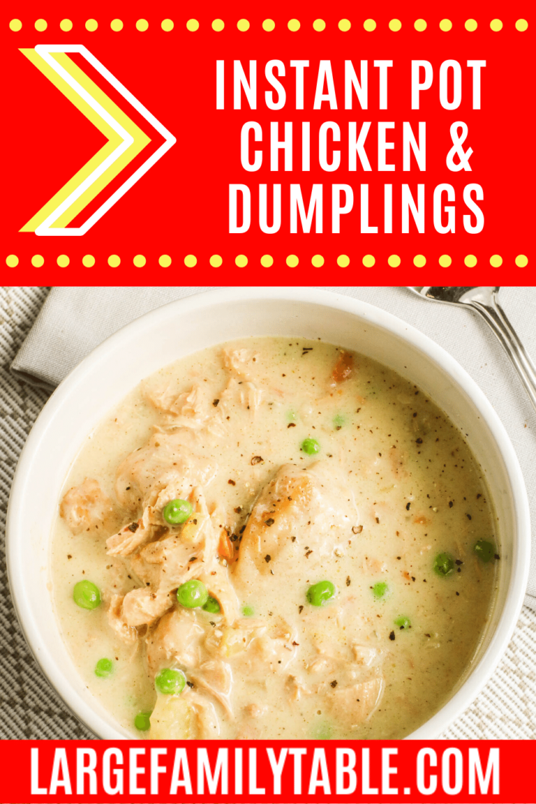 Instant Pot Chicken and Dumplings | LargeFamilyTable.Com
