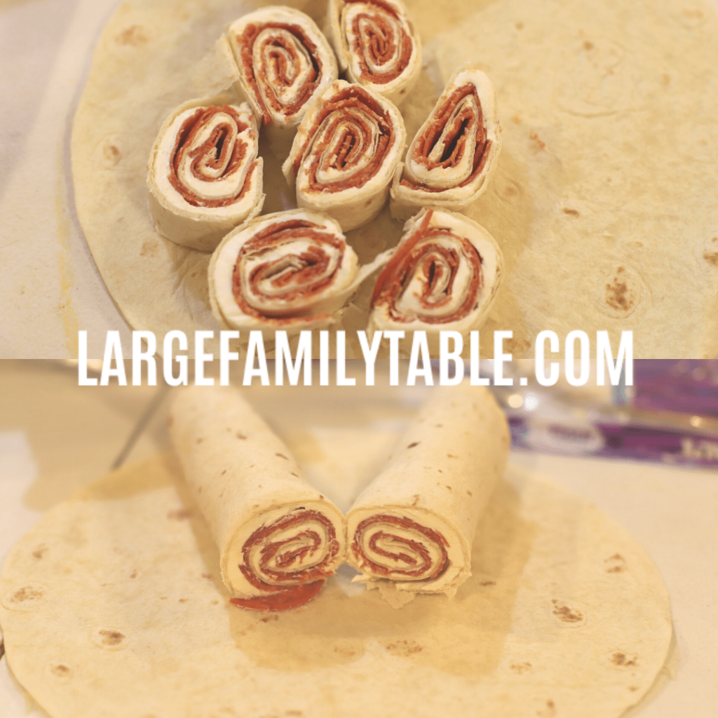 Pepperoni and Cheese Pinwheels | Large Family Freezer Meals