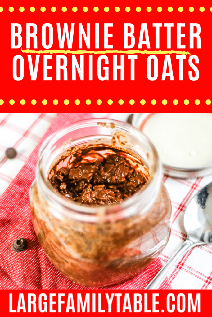 Brownie Batter Overnight Oats | Largefamilytable.com