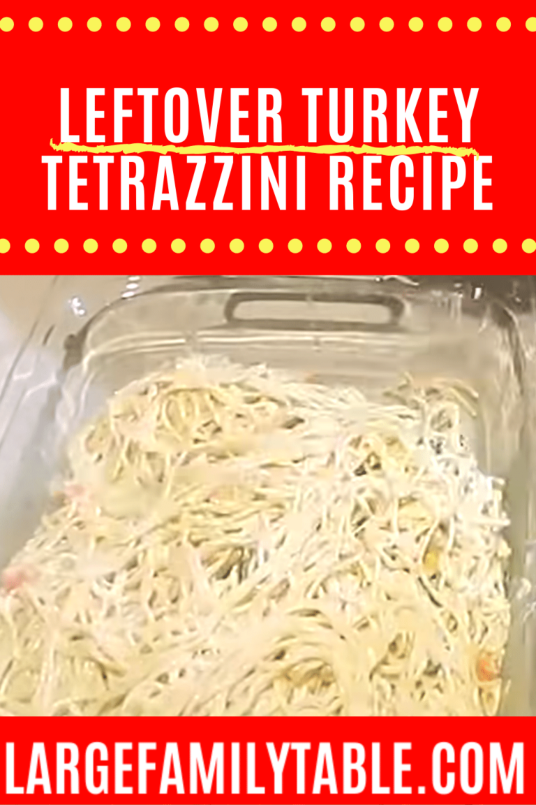 LEFTOVER TURKEY TETRAZZINI RECIPE | LARGE FAMILY FREEZER FRIENDLY