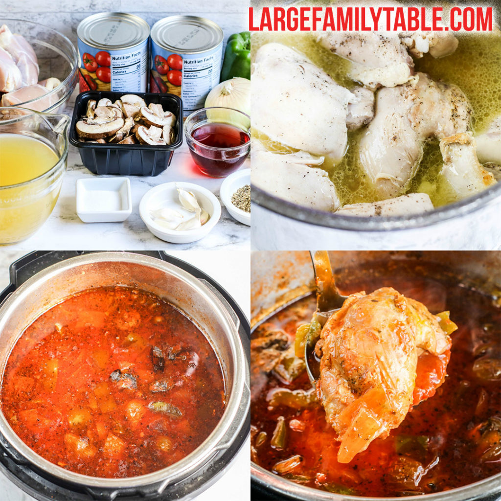 Instant Pot Chicken Cacciatore Recipe | Large Family Meals