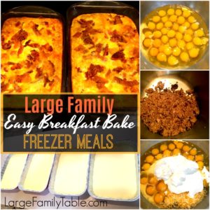 Easy Breakfast Egg Bake Freezer Meal | Largefamilytable.com