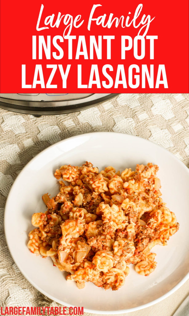 Large Family Instant Pot Lazy Lasagna