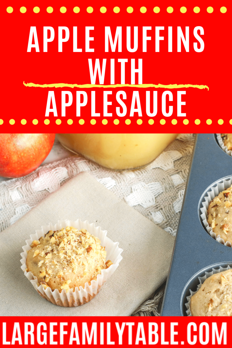 Large Family Apple Muffins with Applesauce Recipe