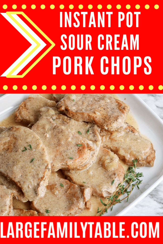 Large Family Instant Pot Sour Cream Pork Chops