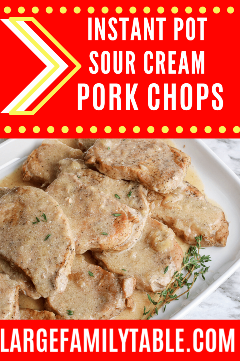 Instant Pot Sour Cream Pork Chops | LargeFamilyTable.Com