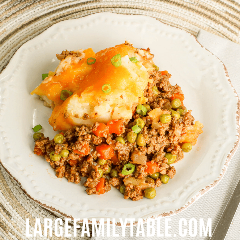 Large Family Slow Cooker Shepherd’s Pie Recipe