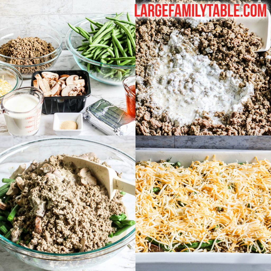 HEALTHY BEEFY GREEN BEAN CASSEROLE | Large Family RECIPE