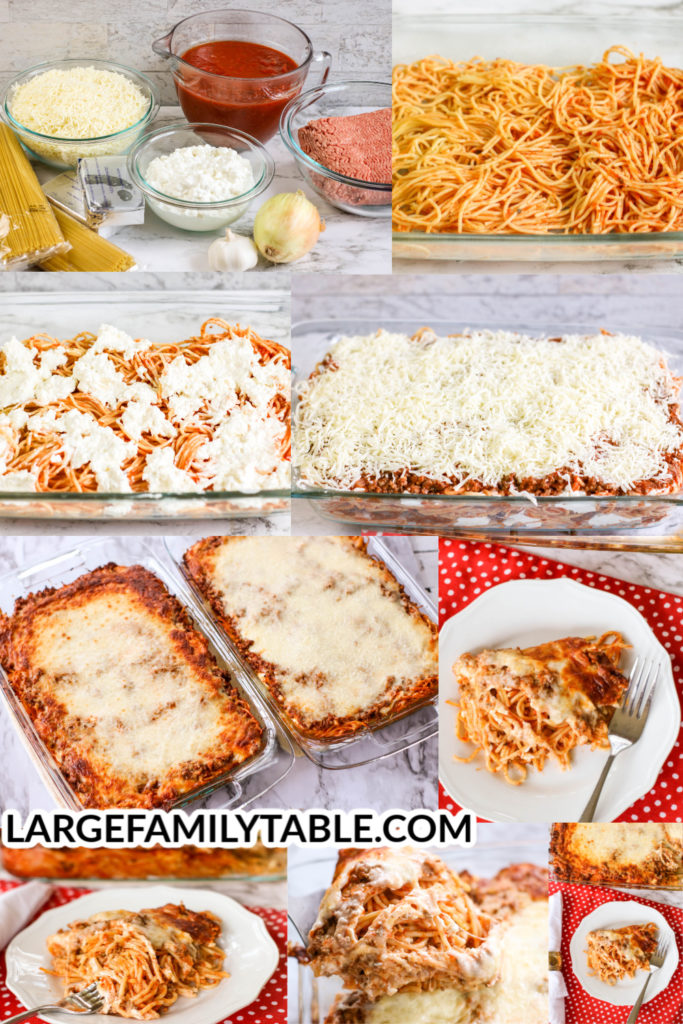 Baked Millionaire Spaghetti Casserole | Large Family Recipes