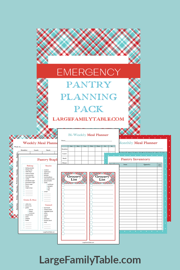 free emergency pantry planning pack